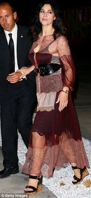 Monica Bellucci 51 Displays Her Age Defying Beauty In A Sheer Gown Fashion Sheer Gown