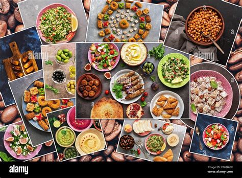 Collage Of Various Traditional Arabic And Middle Eastern Food