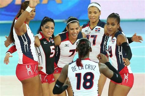Team Dominican Republic Playing Against Italy At The Fivb Womens Wch