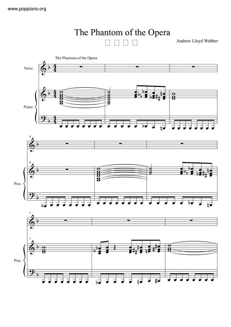 Barbra Streisand The Phantom Of The Opera Sheet Music Pdf Free Score Download ★