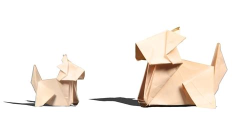 3D Origami Dog, How To Make Origami Dog, Step By Step ...