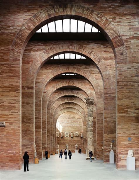 Rafael Moneo Towering Arches Of Thin Roman Brick Line The Inside Of