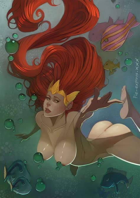 Aquamans Mera Nude Swim By Pieexpress Hentai Foundry