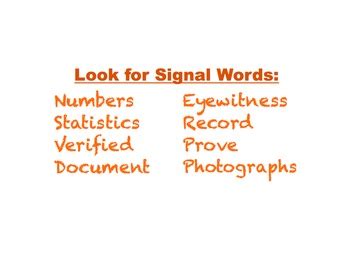 Grade 8 bolt marking symbol. Fact and Opinion Poster with examples/ signal words! by ...