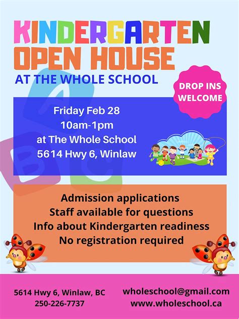 Whole School Kindergarten Open House This Friday