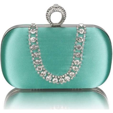 Emerald Green Crystal Satin Ring Bridal Evening Clutch Bag 18cm X 10cm
