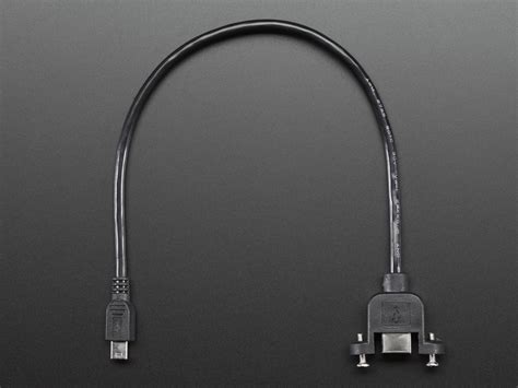 panel mount usb cable b female to mini b male id 936 3 95 adafruit industries unique