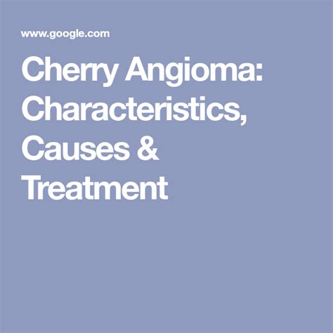 Cherry Angioma Characteristics Causes Treatment Artofit