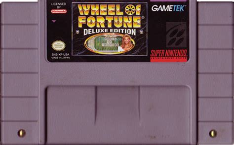 Wheel Of Fortune Deluxe Edition Super Nintendo Snes Game For Sale