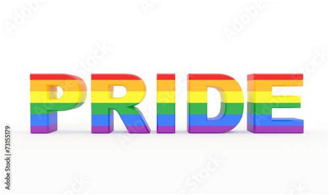 Pride Text With Pride Flag Colors Stock Illustration Adobe Stock