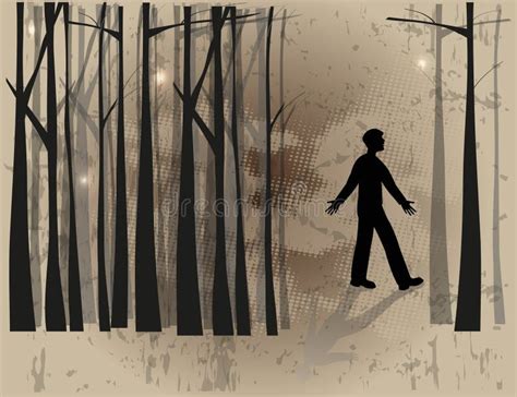 Boy Lost In The Woods Stock Vector Illustration Of Nature 29907189