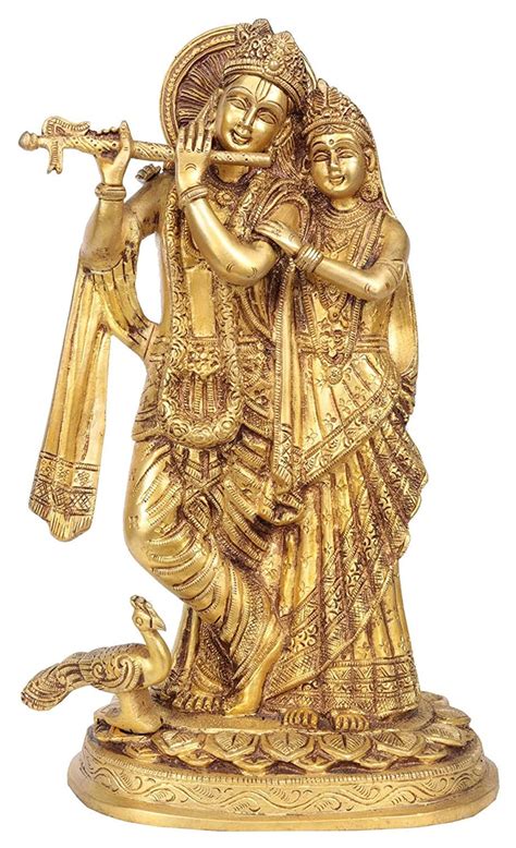 Radha Krishna Idol Radha Krishna Playing With Flutes Height Etsy
