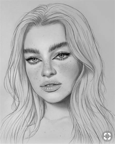 How To Draw A Beautiful Girl Portrait Sketch Background Free