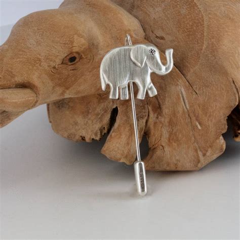 Elephant Pin Elephant Lapel Pin Elephant Brooch By Caroline Brook
