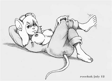 Rule 34 Anthro Anthrofied Chip N Dale Rescue Rangers Disney Gadget Hackwrench Monochrome