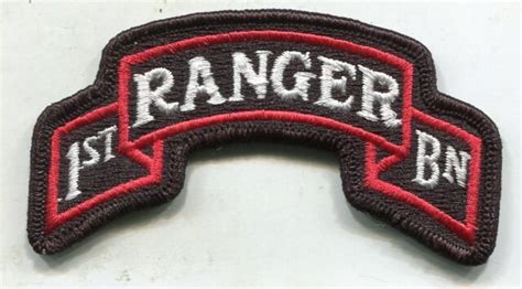 Us Army Patch 1st Ranger Battalion Color Scroll Tab Ebay