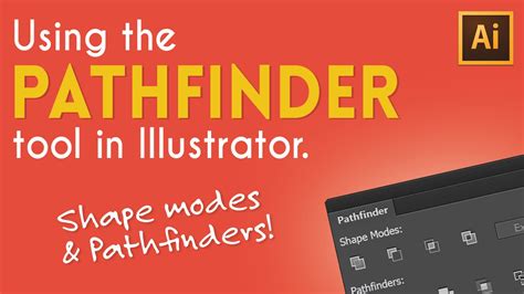 Pathfinder Tool In Illustrator Illustrator Tutorial Youtube