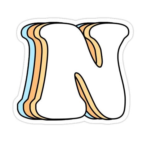 Letter N Sticker By Paytonbattle Lettering Aesthetic Letters