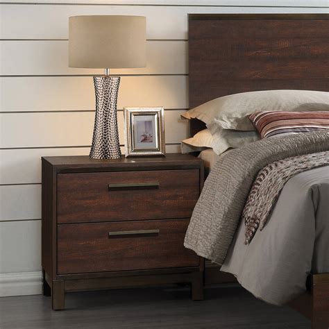 Maybe you would like to learn more about one of these? Edmonton Transitional Rustic Tobacco Wood 5pc Bedroom Set ...
