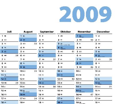 Super.die seite hat mir sehr geholfen. Jahreskalender 2009 zum runterladen