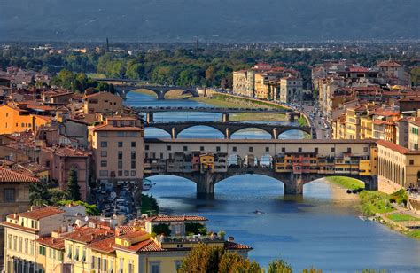 Ponte Vecchio Bridge In Florence At Sunset Travel Photography Prints