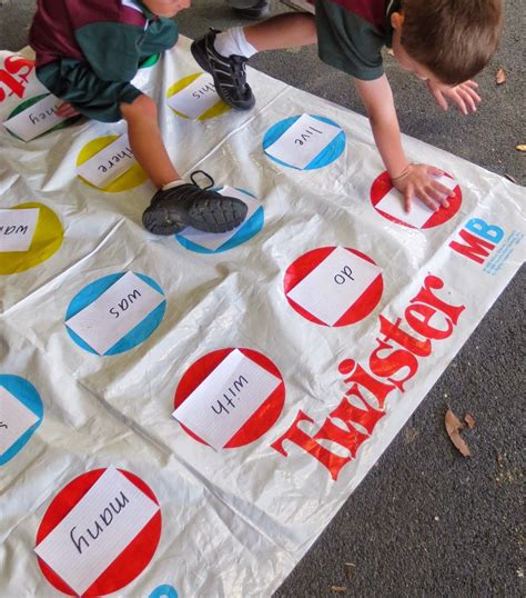 Sight Word Twister Tape Or Write Focus Sight Words On An Old Twister