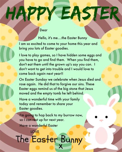 Free Easter Bunny Letter The Kids Will Love