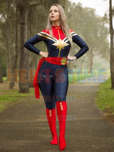 Newest Ms Marvel Carol Danvers Female Superhero Captain Marvel Cosplay