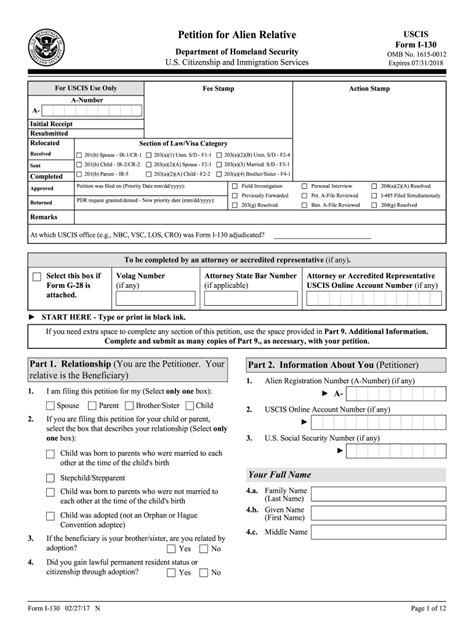 I 130 Form Fill Out And Sign Printable Pdf Template Signnow