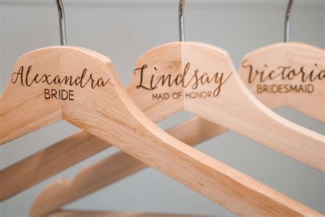 Personalized Bridesmaid Hangers Wedding Hanger Engraved Bridal Etsy