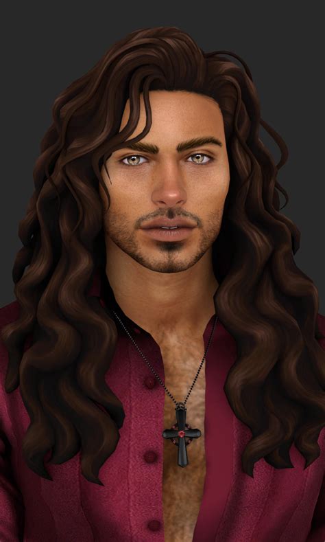 Sims 4 Curly Hair Long Curly Hair Men Sims 4 Hair Male Sims 4 Male