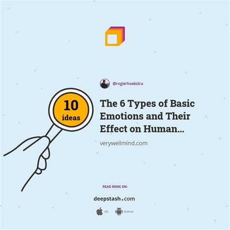The 6 Types Of Basic Emotions And Their Effect On Human Behavior Deepstash