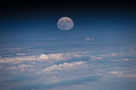 Moonrise Seen From The International Space Station Earth