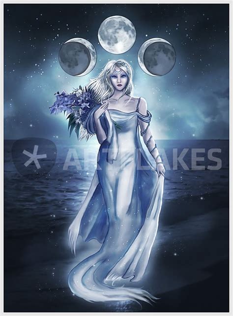 The Moon Goddess Digital Art Art Prints And Posters By Linda Kindt
