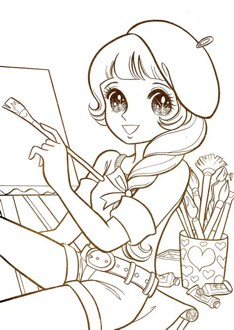 Cute Manga Coloring Pages at GetColorings.com | Free printable