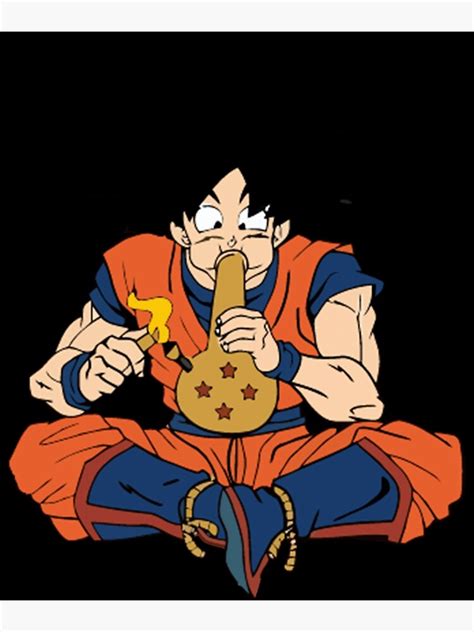 Goku Smoking Dragon Ball Z Essential Poster By Thorawfreder Redbubble