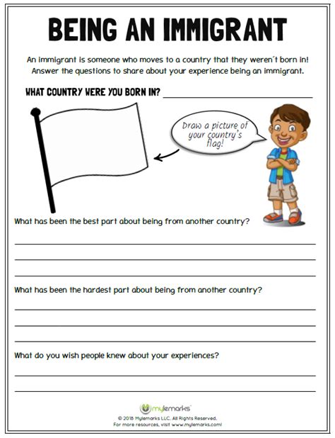 Our social studies worksheets help build on that appreciation with an array of informative lessons, intriguing texts, fascinating fact pages, interactive so many subjects and topics are addressed through our social studies pages that kids will never run out of interesting ways to explore their world. Being an Immigrant | Social studies worksheets, Teaching, Social thinking
