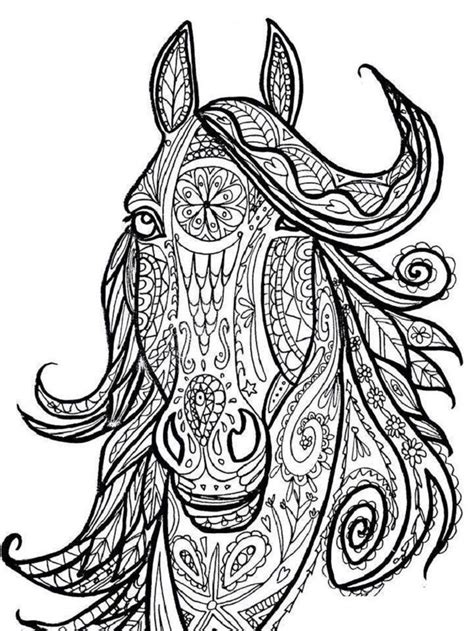 Malvorlagen Pferdekopf – Horse Coloring Pages – Malvorlagen Mandala
