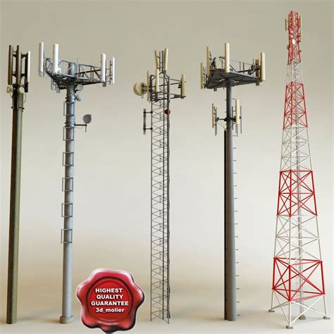 3ds Max Telecommunication Towers Preview