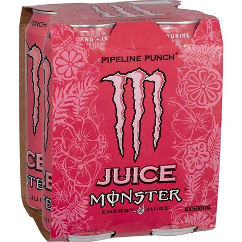 Monster Pipeline Punch 500ml X4 Pack Woolworths
