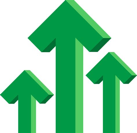 Green Up Arrows Icon Sign Symbol 12377769 Png