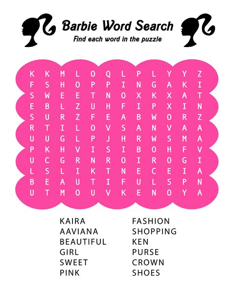Barbie Word Search