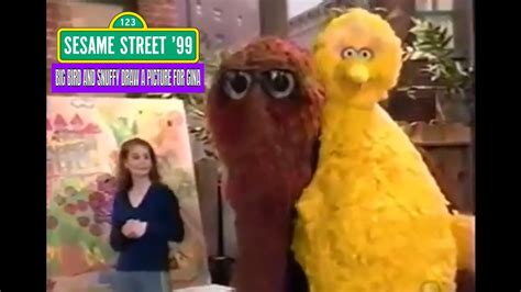 Sesame Street Big Bird And Snuffy Draw A Picture For Gina Youtube
