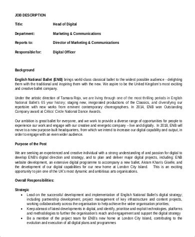 Digital marketing account manager : FREE 11+ Digital Marketing Job Description Samples in MS ...