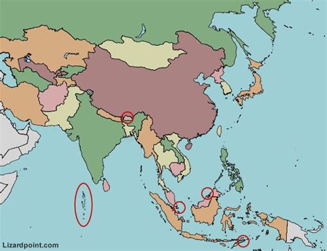 Clickable Map Quiz Of Asia Countries Middle East Map Asia Map Map Quiz
