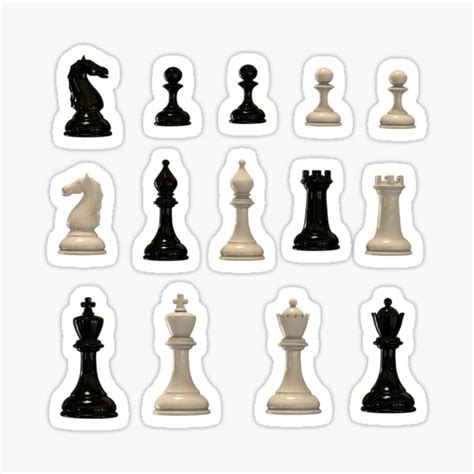 Chess Pieces Sticker Pack Sticker For Sale By Chessmate Redbubble