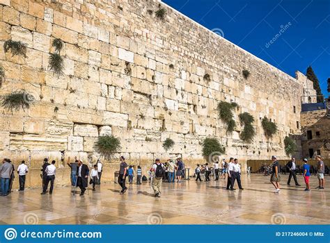 Jews Praying At The Wailing Wall Or Western Wall In The Old City Of