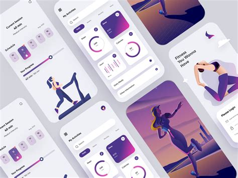 Fitness Mobile Application Uxui Design By Hira Riaz🔥 On Dribbble