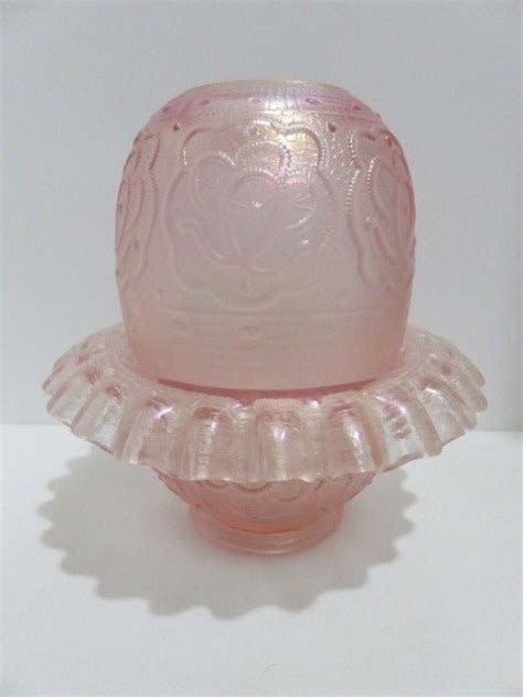 pin by megs vintage emporium on art glass fairy lamp pink glass fenton glass