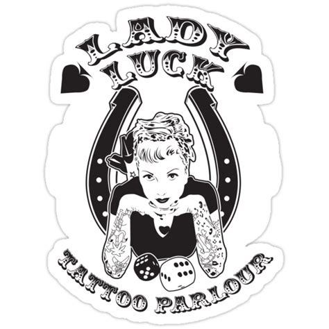Lady Luck Tattoo Parlour Stickers By Rob Stephens Redbubble